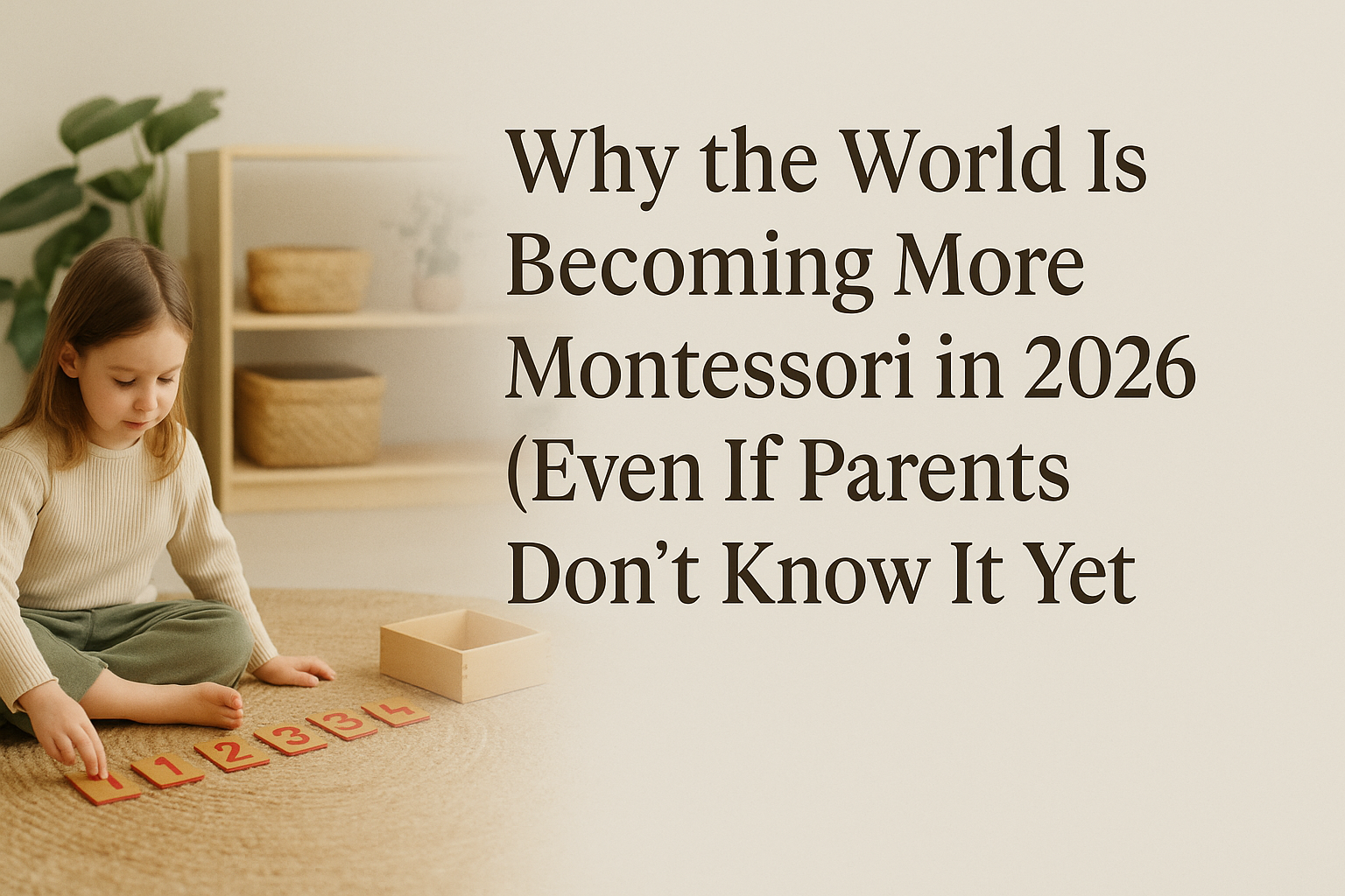Why the World Is Becoming More Montessori in 2026 (Even If Parents Don’t Know It Yet