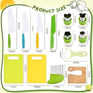 13 - Piece Montessori Kitchen Tools Set for Toddlers – Safe Kids Cooking Set - LearnLark Montessori