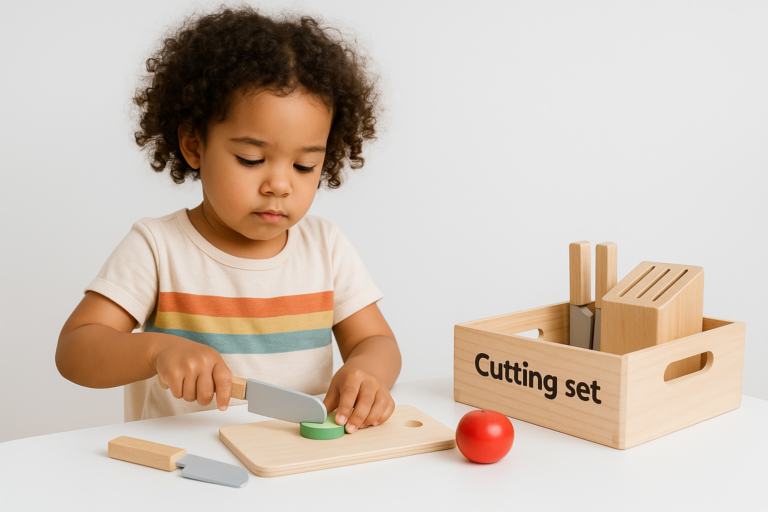 Magnetic Wooden Kitchen Play Set – Pretend Play Food Toys for Kids - LearnLark Montessori