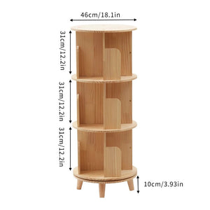 360° Rotatable Wood Bookcase - Space - Saving Book Storage Shelf - LearnLark Montessori