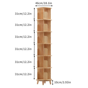 360° Rotatable Wood Bookcase - Space - Saving Book Storage Shelf - LearnLark Montessori