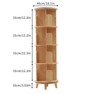 360° Rotatable Wood Bookcase - Space - Saving Book Storage Shelf - LearnLark Montessori