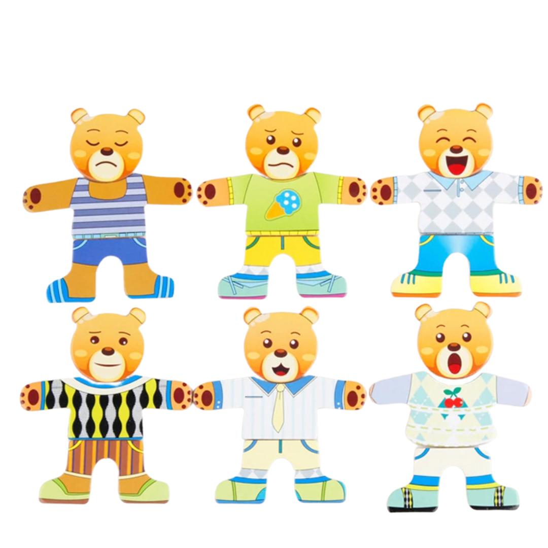 Montessori Animal Dress-Up Wooden Puzzle_learnlarkmontessori