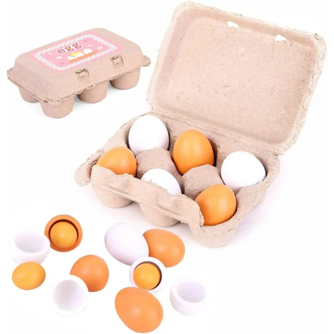 Montessori Wooden Eggs Play Set_learnlarkmontessori