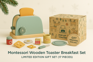 Montessori Wooden Toaster Breakfast Set – Limited Edition Gift Set