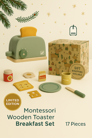 Montessori Wooden Toaster Breakfast Set – Limited Edition Gift Set