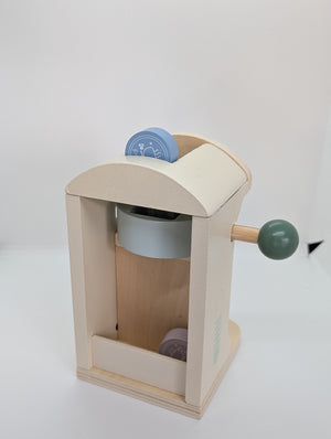 Montessori Scandinavian Coffee Pod Maker Toy Set – Pretend Play Barista Machine for Toddlers