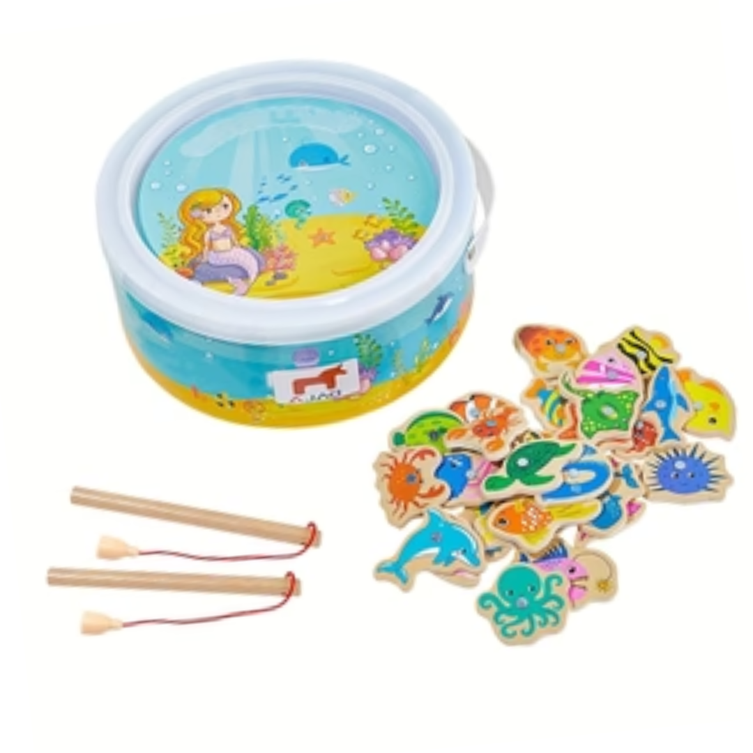 Montessori Wooden Fishing Game – Fine Motor Toy