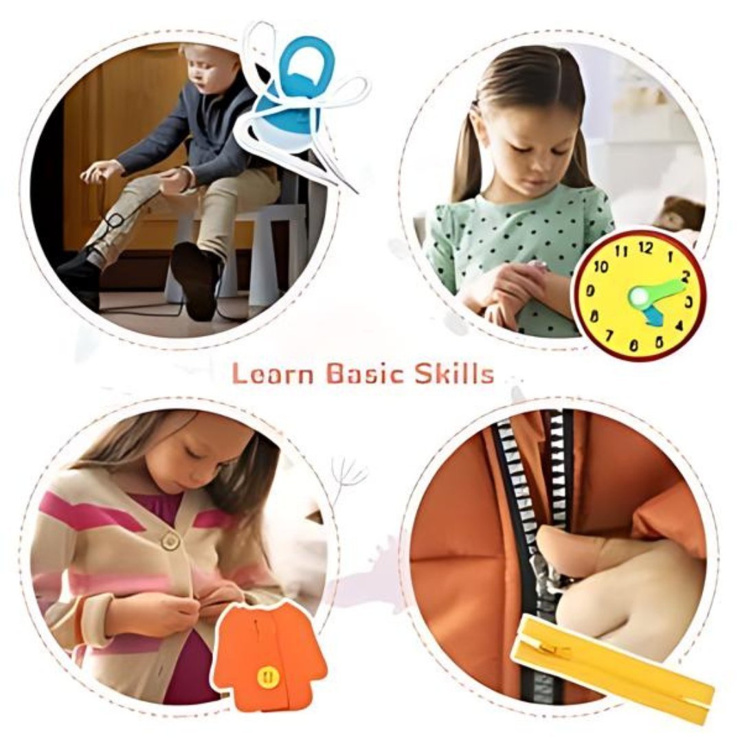 Montessori Busy Board – 3D Felt Cloth Learning Quiet Book for Toddlers - LearnLark Montessori