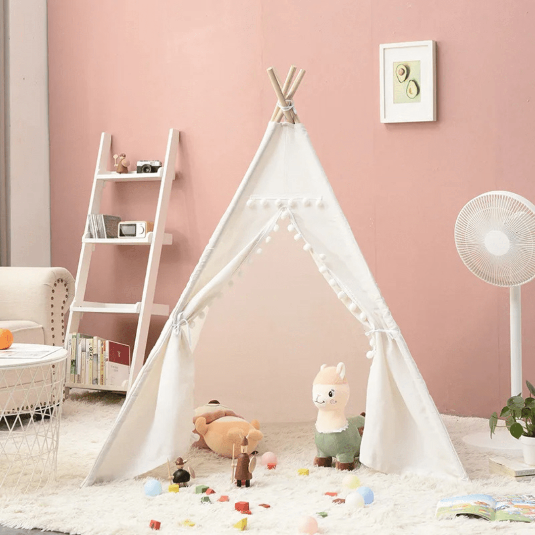 Montessori kids Teepee Tent – Portable Playhouse Wigwam for