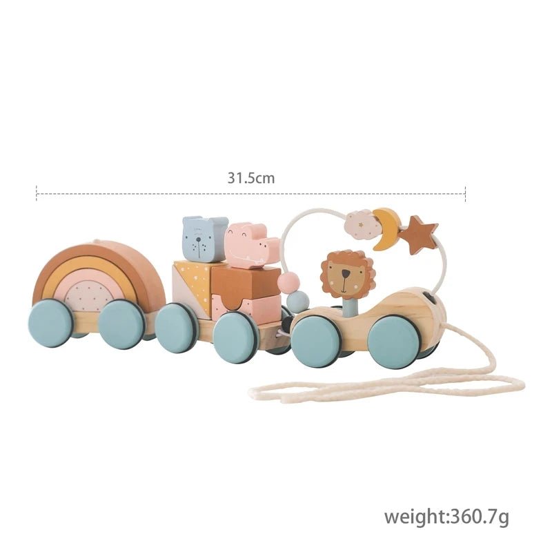 Montessori Toys Baby Educational Train Set with Numbers Stacking Shapes Modern Living Design - LearnLark Montessori