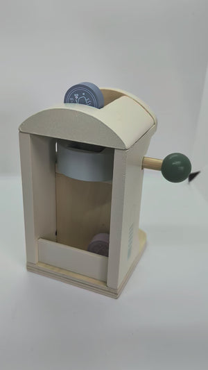 Montessori Scandinavian Coffee Pod Maker Toy Set – Pretend Play Barista Machine for Toddlers